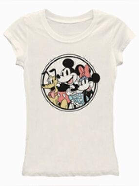 Juniors Retro Disney Mickey And Friends Graphic Tee